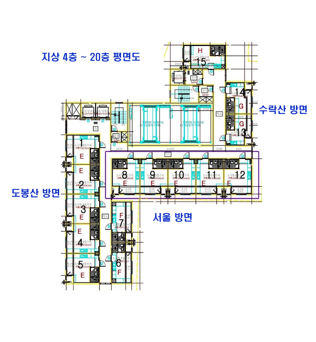 망월사역 엘리시아 단지배치도